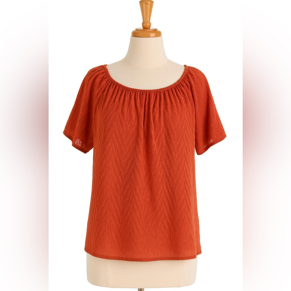 LC Lauren Conrad Terracotta Blouse 0X
